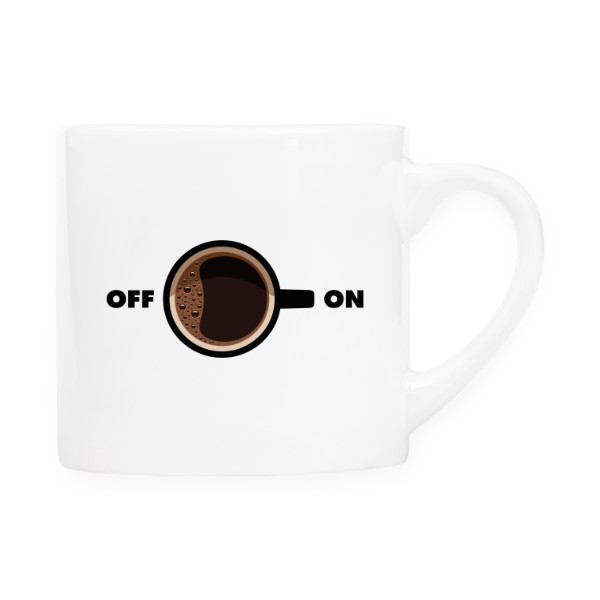 Hrnek espresso s potiskem Kafe ON/OFF hrnek