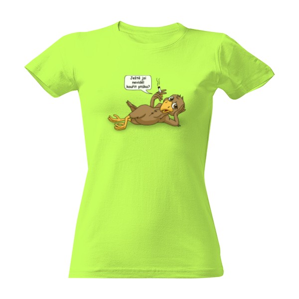 Tričko s potiskem Kouřící pták D