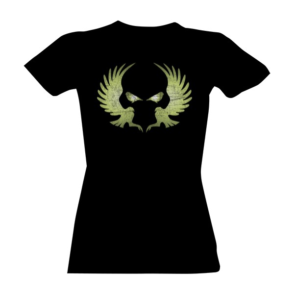 Tričko s potiskem Lebka ptáci