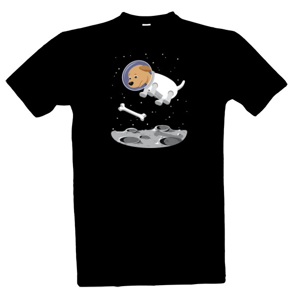 Tričko s potiskem Pes ve vesmíru