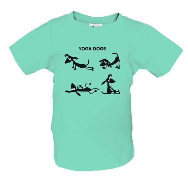 Tričko s potiskem psí jóga - dětské
