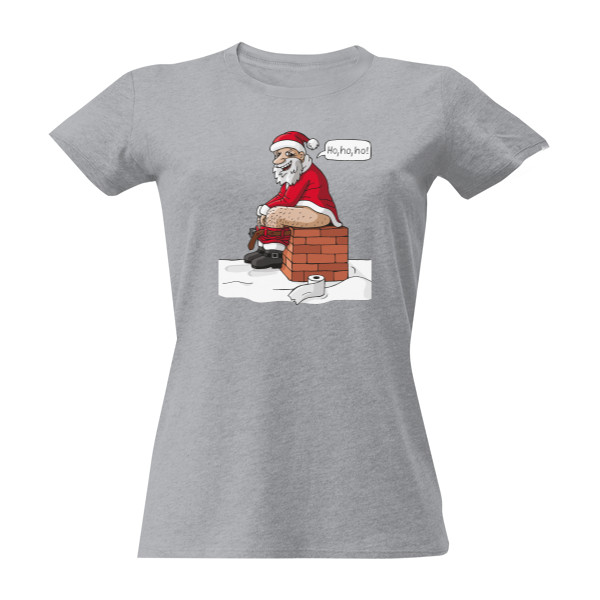 Tričko s potiskem Santa na komíně D