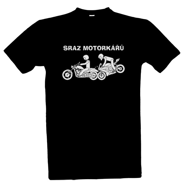 Tričko s potiskem Sraz motorkářů - bílé